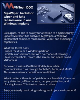 GigaWiper: backdoor, wiper и фальшивый ransomware в одном Windows-импланте