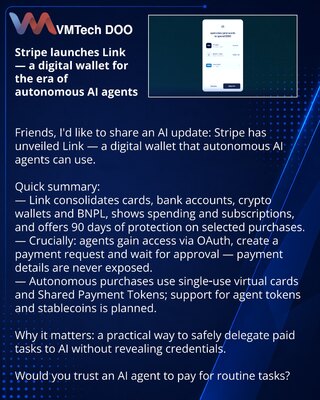 Stripe запустил Link — цифровой кошелёк для эпохи автономных AI‑агентов