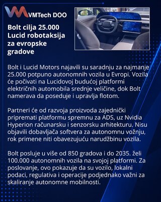 Bolt and Lucid outline European robotaxi development partnership