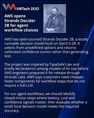AWS objavio Strands Decider 2B za odluke AI agenata