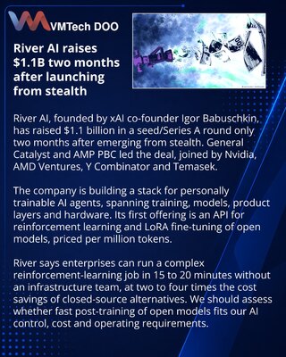 River AI secures $1.1 billion to build trainable personal agents