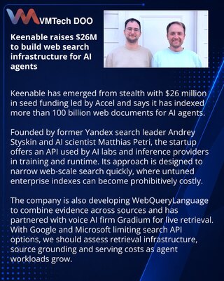 Keenable raises $26 million for AI agent web search