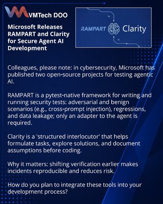 Microsoft Releases RAMPART and Clarity for Secure Agent AI Development