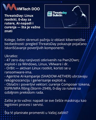 ThreatsDay: Linux rootkiti, 0-day za rutere, AI-napadi i curenja — šta je važno znati