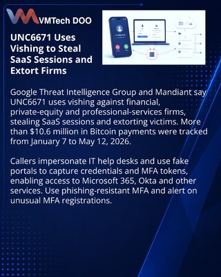 UNC6671 koristi vishing za krađu SaaS podataka