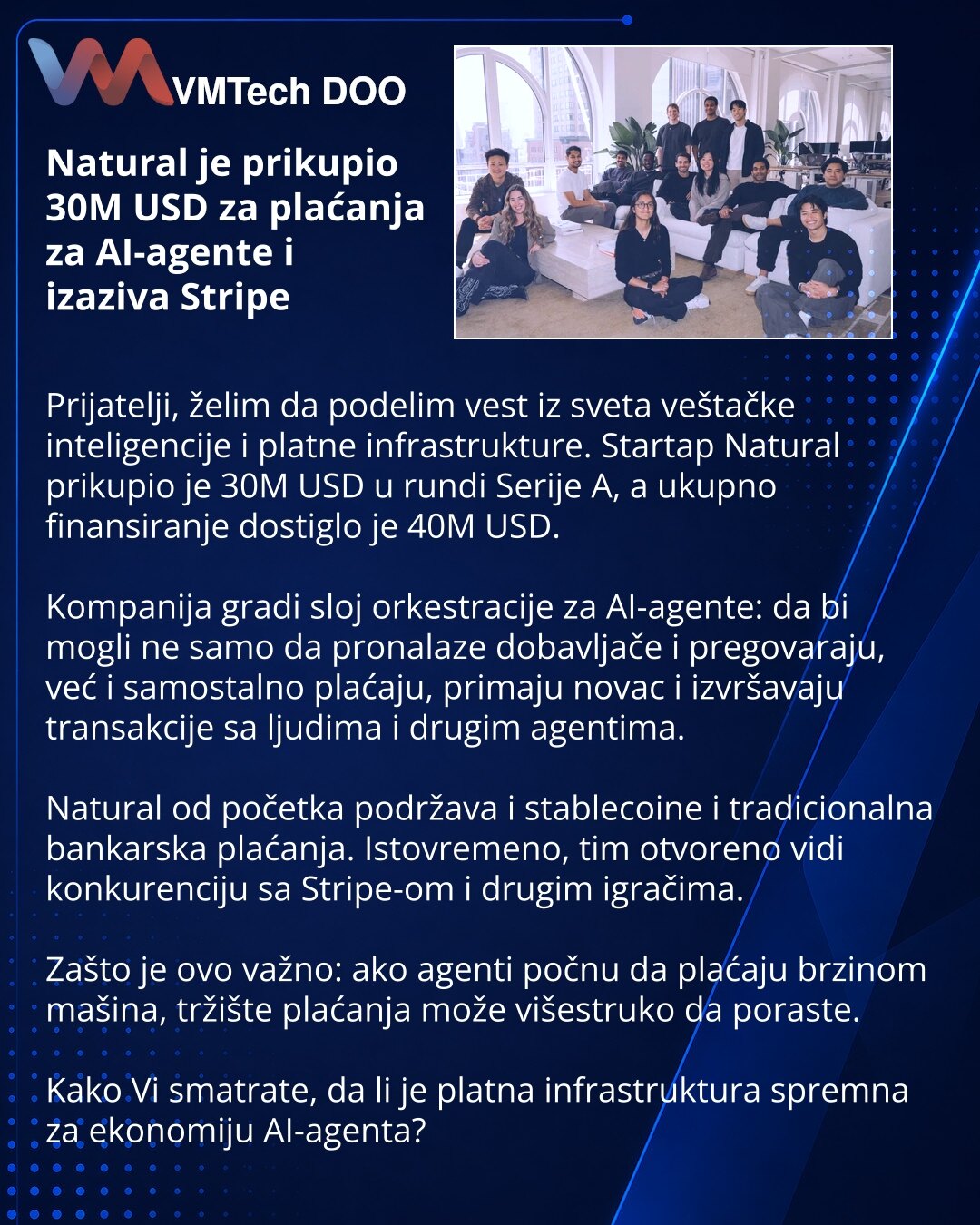 Natural je prikupio 30M USD za plaćanja za AI-agente i izaziva Stripe