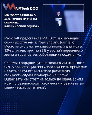 Microsoftov MAI-DxO ostvario 83% na složenim medicinskim slučajevima