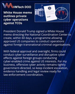 White House directs programme for private operations against foreign crime groups
