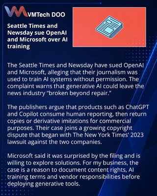 Seattle Times и Newsday подали иск к OpenAI и Microsoft