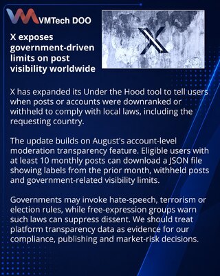 X adds account-level notices for government content restrictions