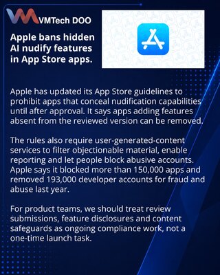 Apple strengthens App Store rules against hidden nudification tools