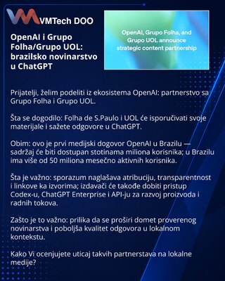 OpenAI i Grupo Folha/Grupo UOL: brazilsko novinarstvo u ChatGPT