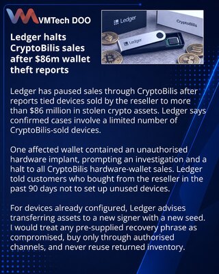 Ledger istražuje modifikovane novčanike prodate preko CryptoBilisa