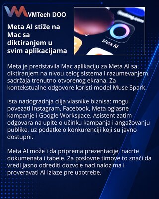 Meta выпустила приложение Meta AI для Mac с диктовкой и анализом экрана