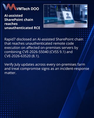 Rapid7 показала цепочку RCE без аутентификации в локальном SharePoint