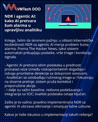 NDR i agentic AI: kako AI pretvara šum alarma u upravljivu analitiku