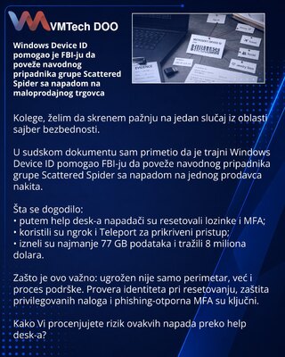 Windows Device ID helped the FBI link an alleged Scattered Spider member to a retailer attack
