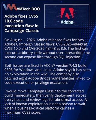 Adobe закрыла критическую уязвимость Campaign Classic, допускавшую выполнение кода без участия пользователя