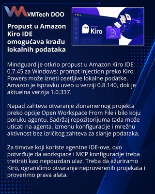 Prompt injection u Amazon Kiro IDE ugrožava lokalne podatke