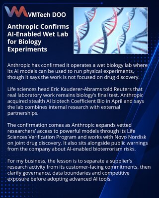 Anthropic подтвердила работу ИИ-моделей в биологической лаборатории
