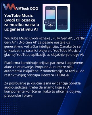 YouTube Music introduces labels for generative AI songs
