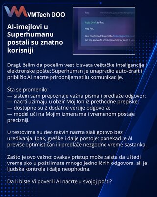 AI-imejlovi u Superhumanu postali su znatno korisniji