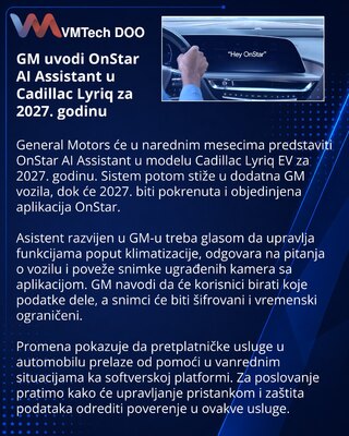 GM to debut OnStar AI Assistant in the 2027 Cadillac Lyriq
