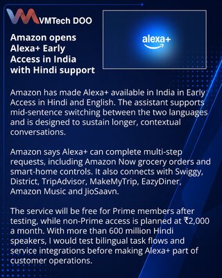 Alexa+ stiže u Indiju uz hindi i lokalne usluge