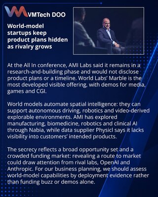 World-model developers keep commercial strategies under wraps