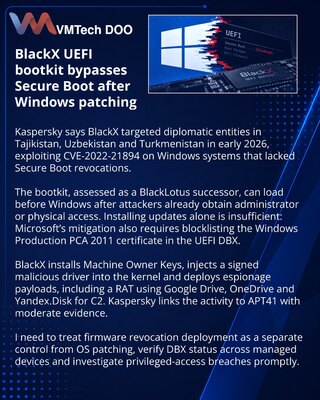 BlackX bootkit exploits missing Secure Boot revocations on Windows