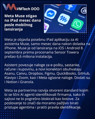 Meta выпустила приложение AI-ассистента Muse для iPad