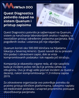Quest Diagnostics Investigates Breach of Quanum Patient Records