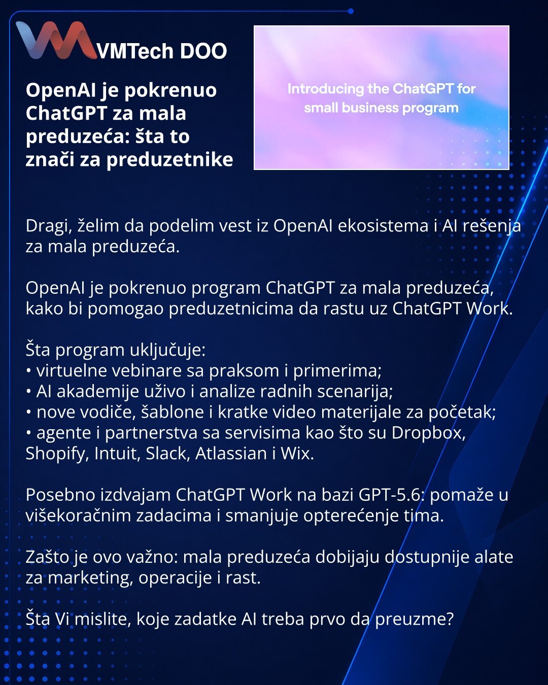 OpenAI Launches ChatGPT for Small Business: What It Means for Entrepreneurs