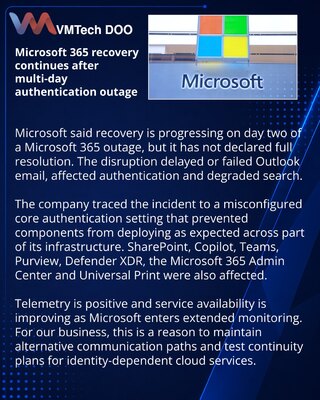 Microsoft продолжает устранять сбой Outlook и сервисов Microsoft 365