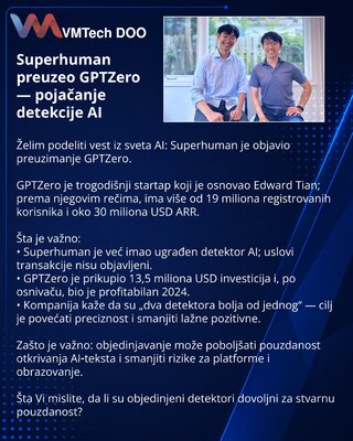 Superhuman preuzeo GPTZero — pojačanje detekcije AI
