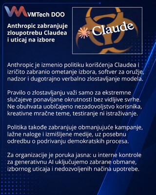 Anthropic запретила травлю Claude и вмешательство в выборы