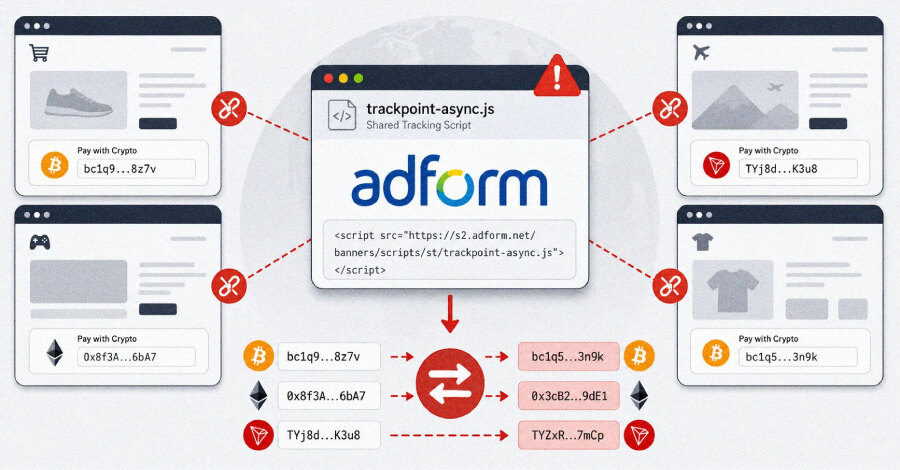 Compromised Adform Script Replaced Crypto Wallet Addresses on Customer Sites