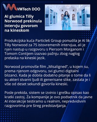 Tilly Norwood glitches during wide AI actress press tour