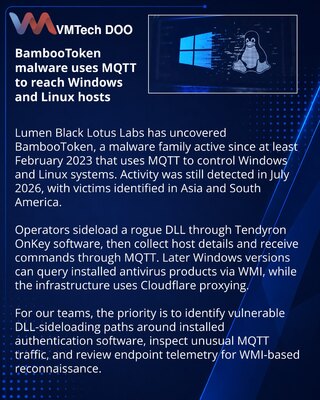 BambooToken использует MQTT для управления Windows и Linux