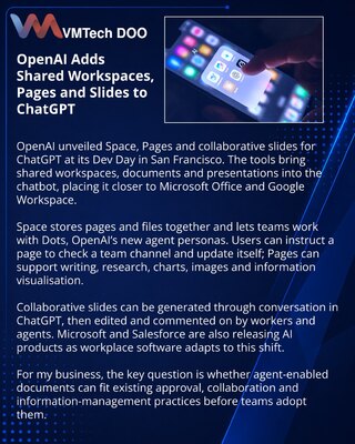 OpenAI brings shared workspaces and document tools to ChatGPT