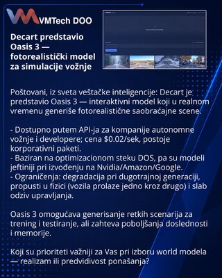 Decart выпустила Oasis 3 — фотореалистичная модель для симуляций вождения