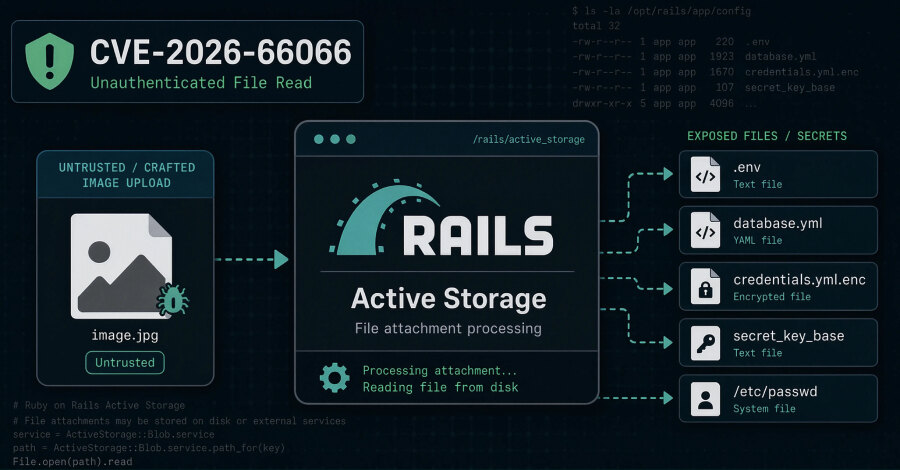 Rails zakrpio kritični Active Storage propust za čitanje serverskih fajlova