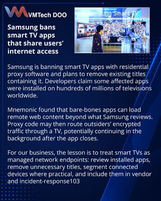 Samsung uklanja aplikacije koje televizore uključuju u proxy mreže