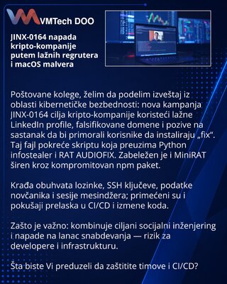 JINX-0164 napada kripto-kompanije putem lažnih regrutera i macOS malvera