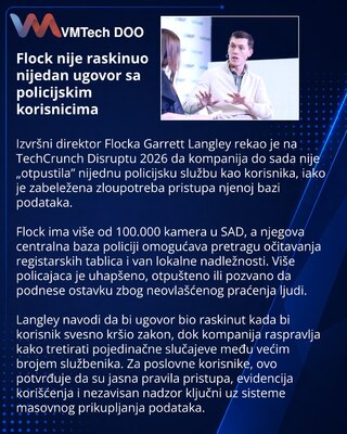 Flock nije raskinuo ugovore s policijom uprkos zloupotrebama