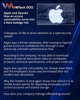 Apple and OpenAI: How an access vulnerability turns into a data leakage risk