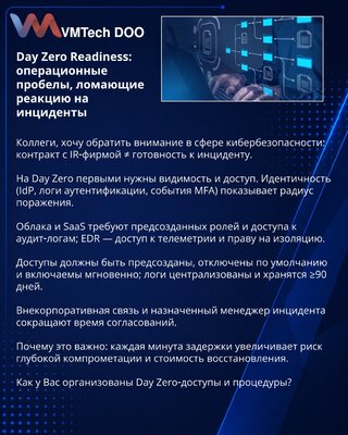 Day Zero Readiness: операционные пробелы, ломающие реакцию на инциденты