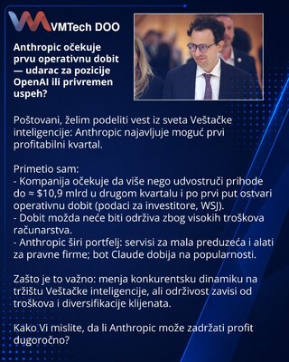 Anthropic ожидает первую операционную прибыль — удар по позициям OpenAI или временный успех?