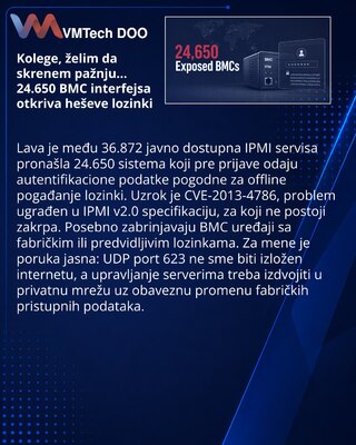 Više od 24.000 javno dostupnih BMC sistema odaje IPMI heševe pre prijave