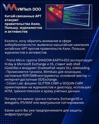 Kina-povezane APT napadaju vlade Azije, Poljske, novinare i aktiviste